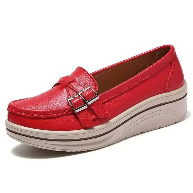 Mocassim Feminino Ortopédico de Couro