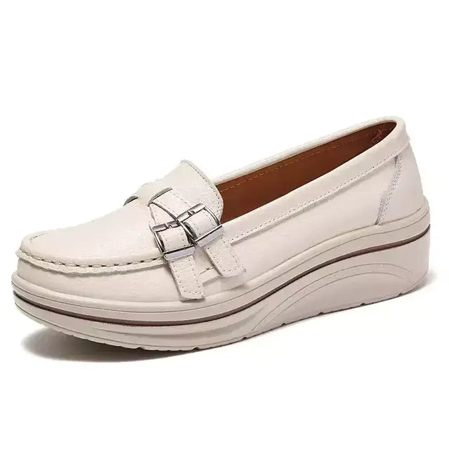 Mocassim Feminino Ortopédico de Couro