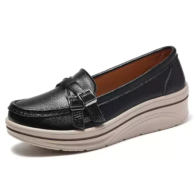 Mocassim Feminino Ortopédico de Couro