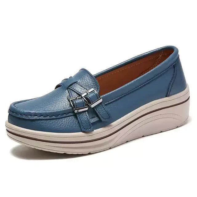 Mocassim Feminino Ortopédico de Couro