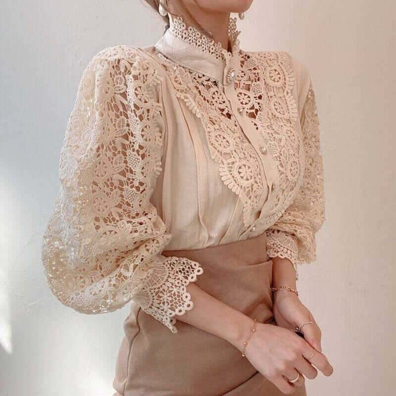 Blusa Feminina Bordada Vintage